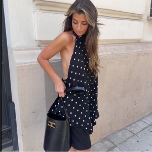 NWT Zara Polka Dot Halter Top ZW Collection